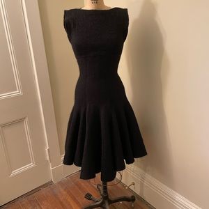 Plein Sud Rare Mohair combo Black Knit dress Front & Back Panels sz 36 French